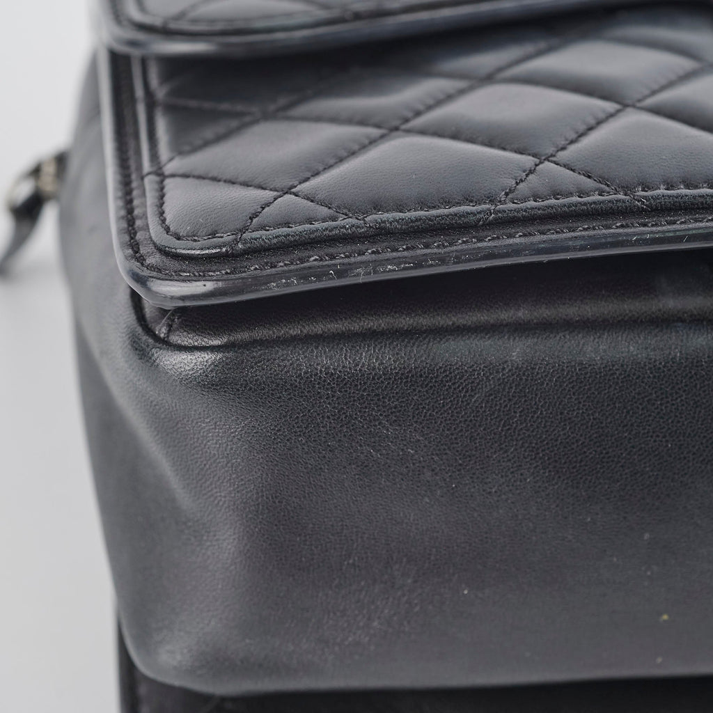 Chanel Large Seasonal Flap Black Lambskin Bag
