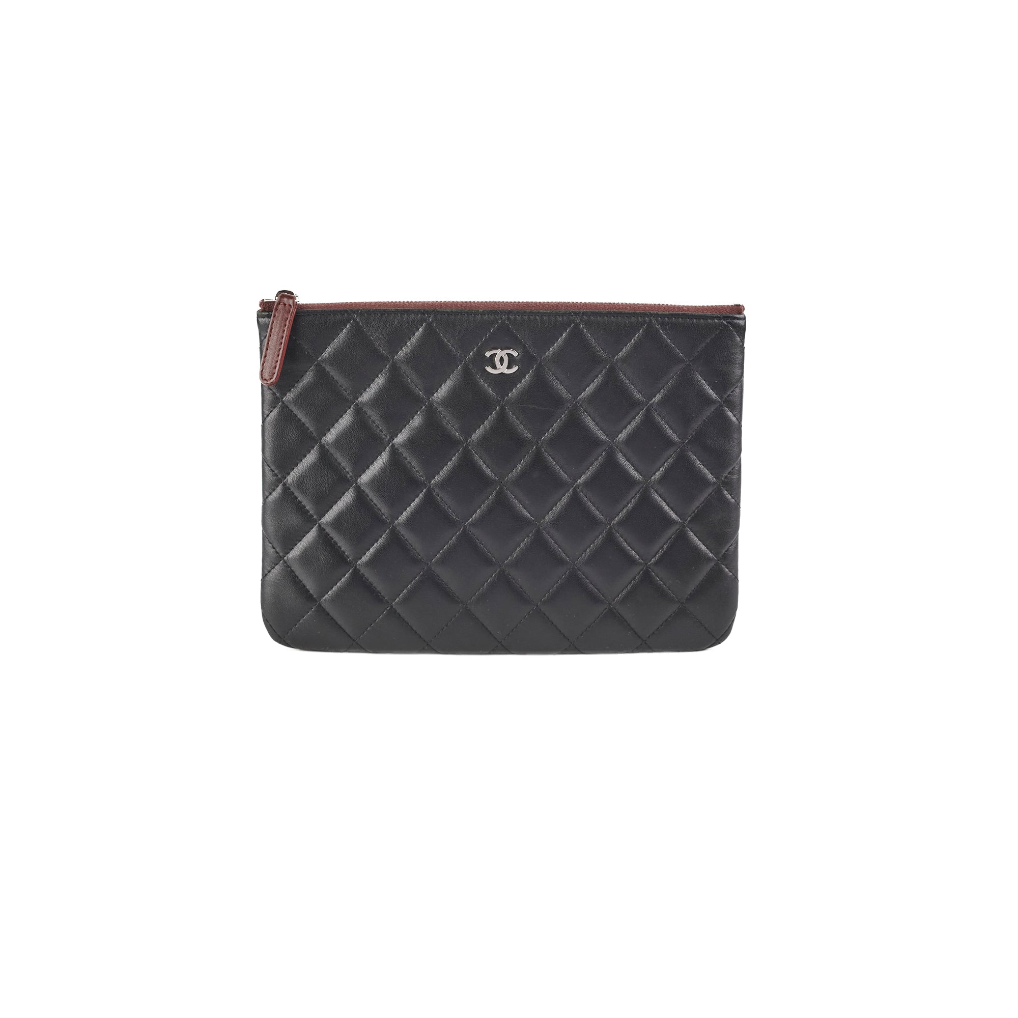 Chanel Small O Case Black Lambskin