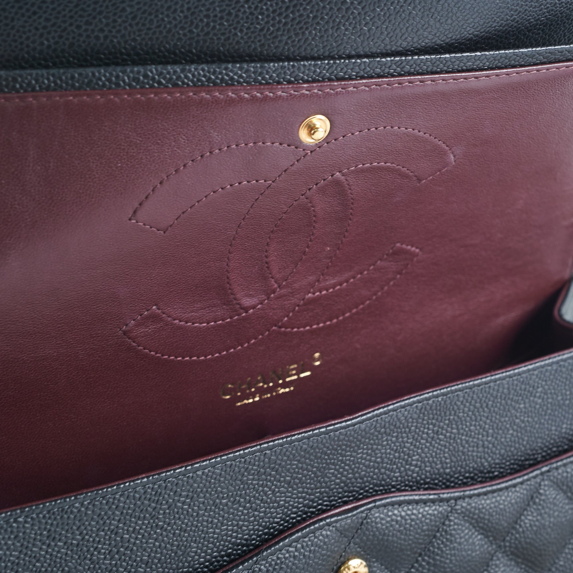 Chanel Quilted Caviar Double Flap Jumbo Black