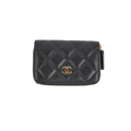 Chanel Caviar Black Zipper Coin Pouch