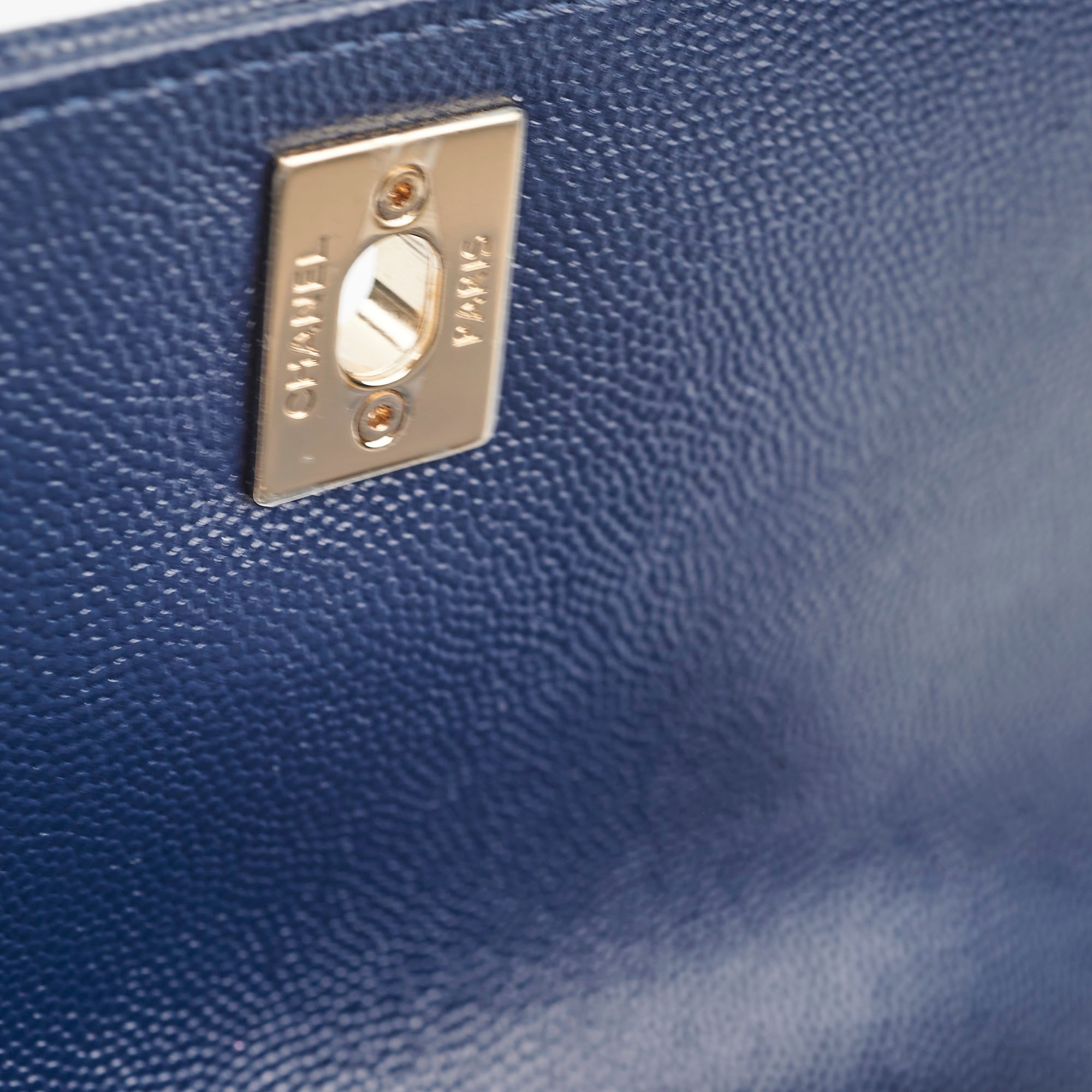 Chanel Coco Handle Small Caviar Navy - Microchipped