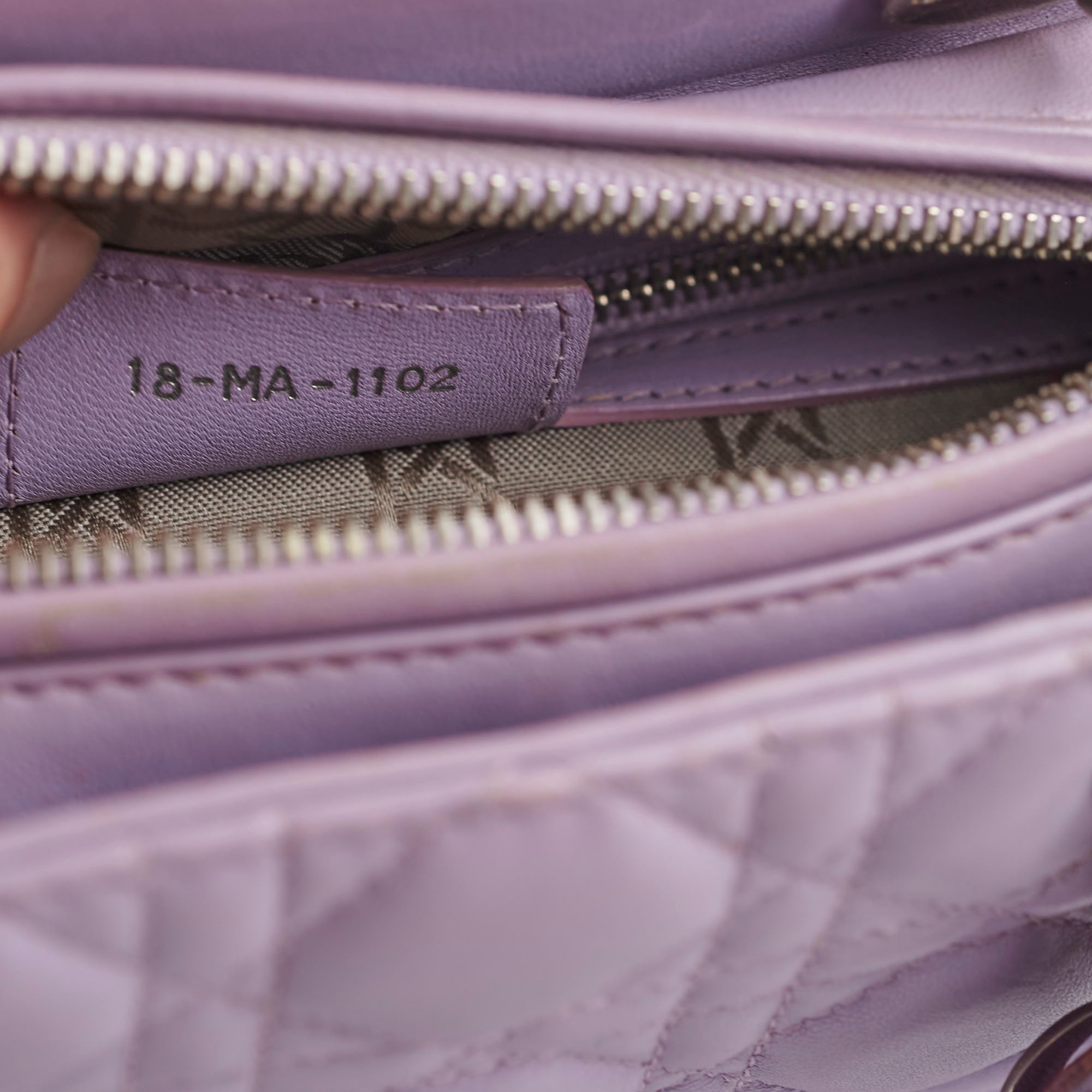 Christian Dior Medium Lady Dior Lambskin Lilac