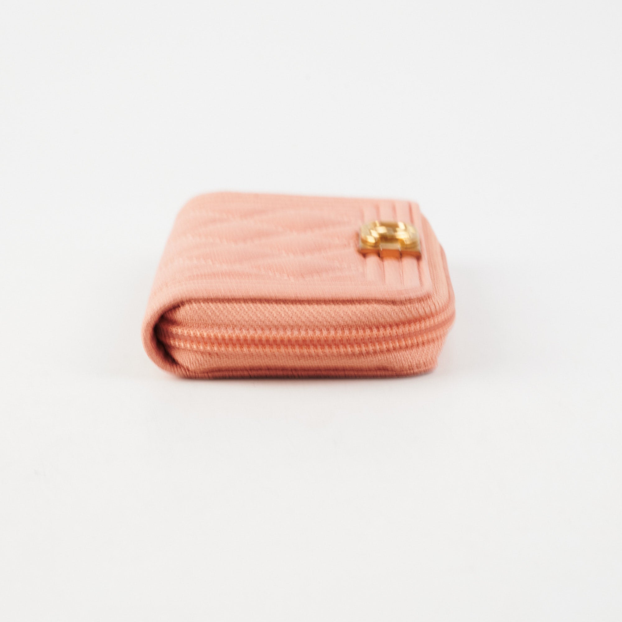 Chanel Boy Zip Compact Wallet Pink