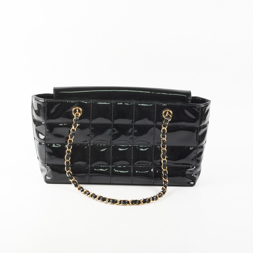 Chanel Chocolate Bar Chain Shoulder Bag Black