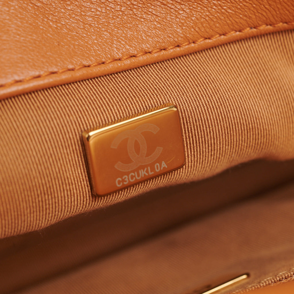 ITEM 21 - Chanel 19 Small Tan/Brown (Microchipped)