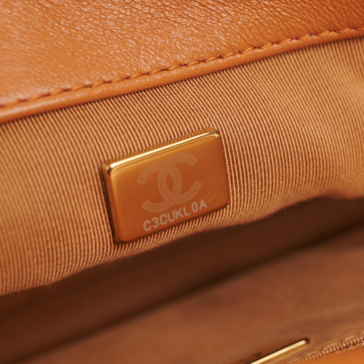 ITEM 21 - Chanel 19 Small Tan/Brown (Microchipped)