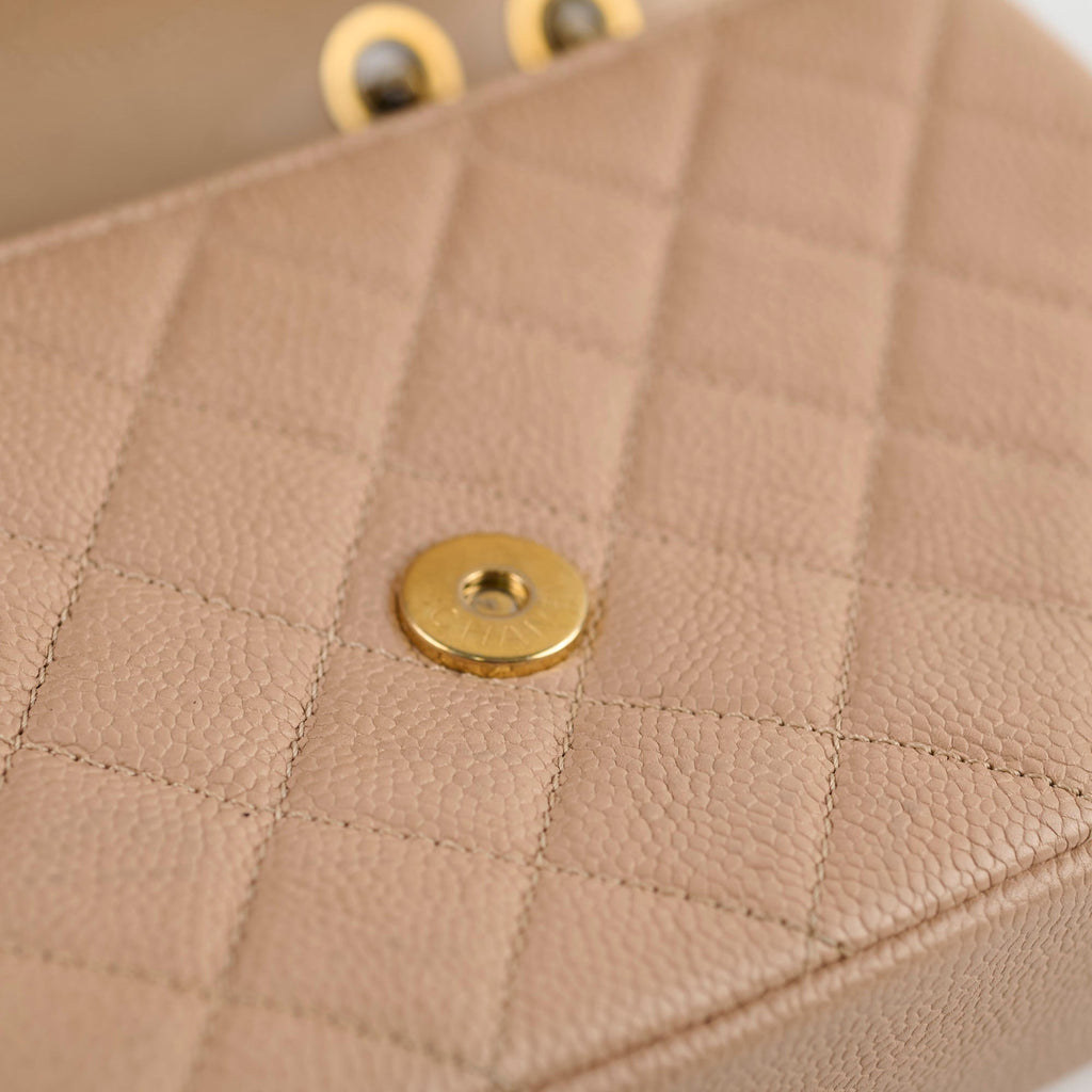 Chanel Small Filigree Beige Caviar Crossbody - Series 23