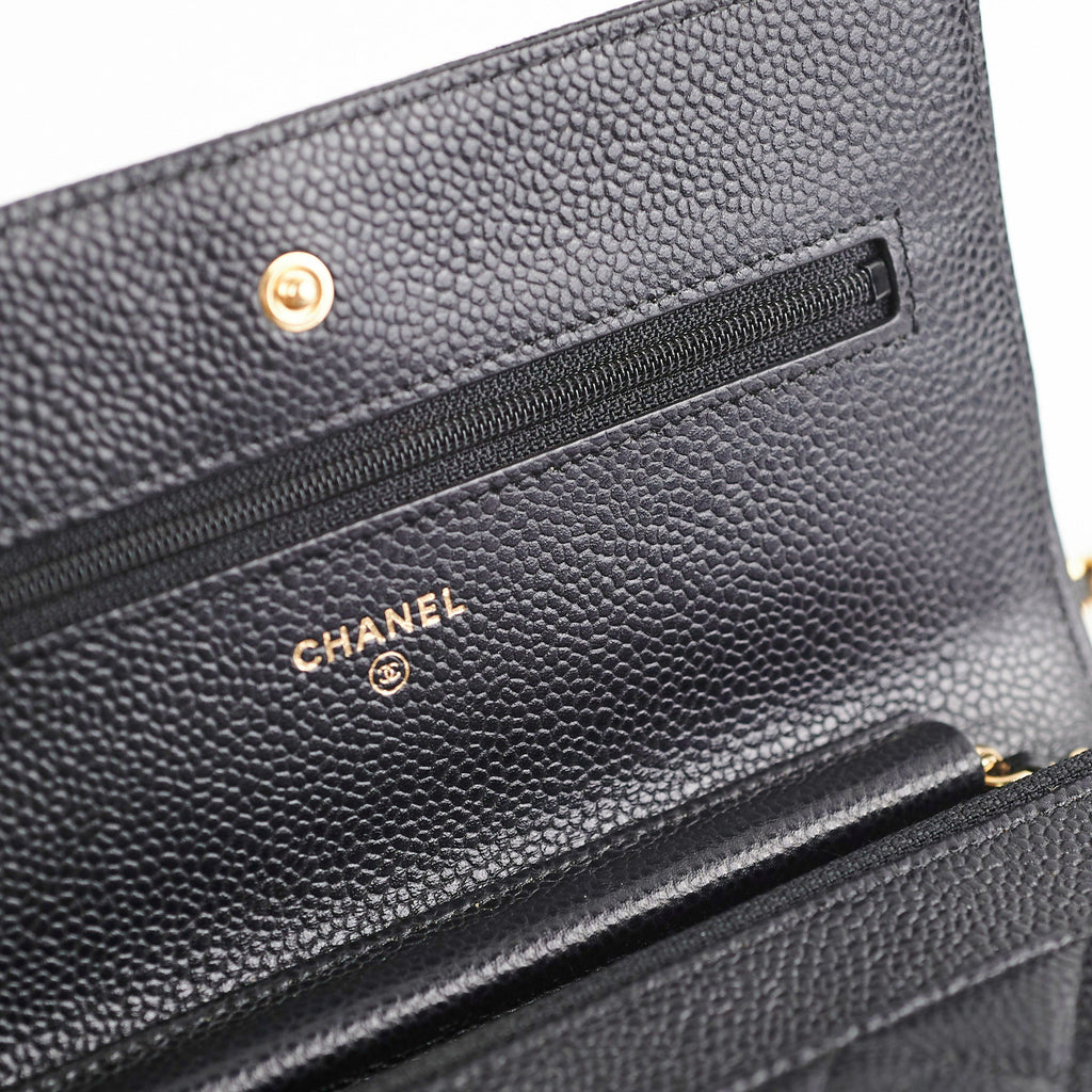Chanel Wallet On Chain WOC Caviar Black Crossbody Bag