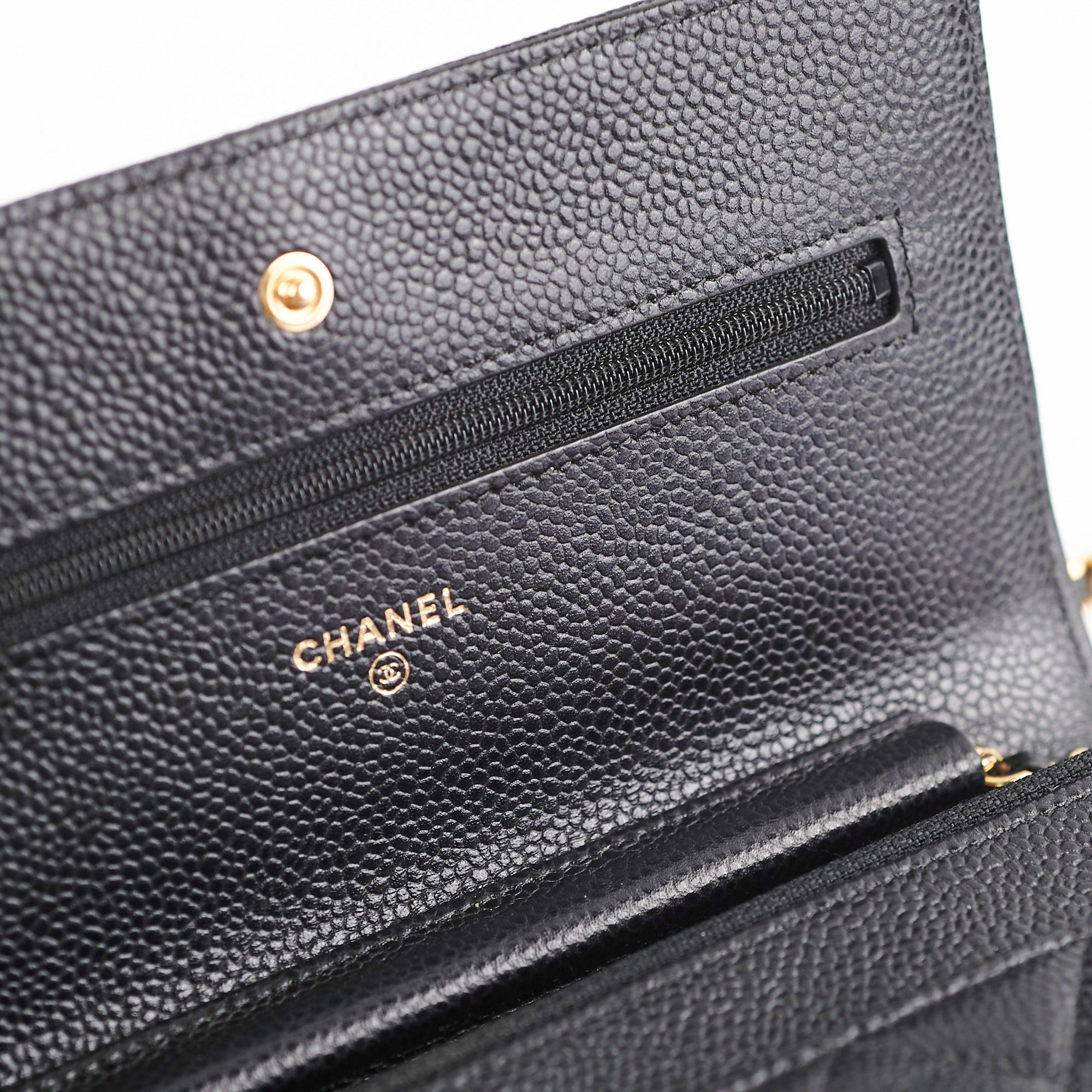 Chanel Wallet On Chain WOC Caviar Black Crossbody Bag