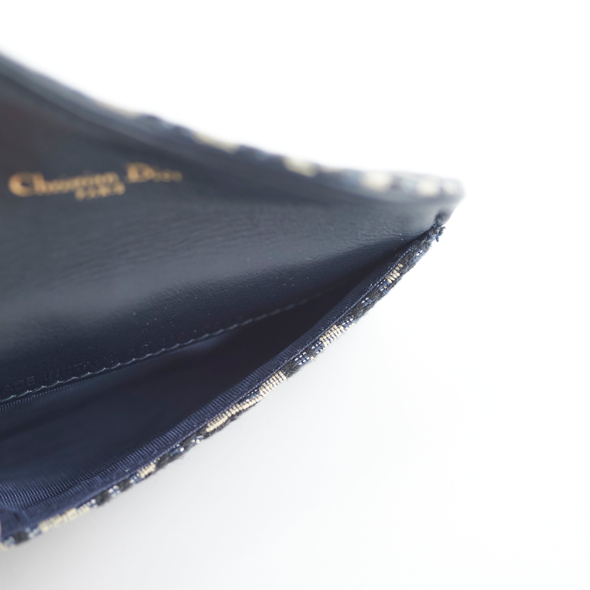 Christian Dior Trotter Saddle Oblique Zipper Card Holder