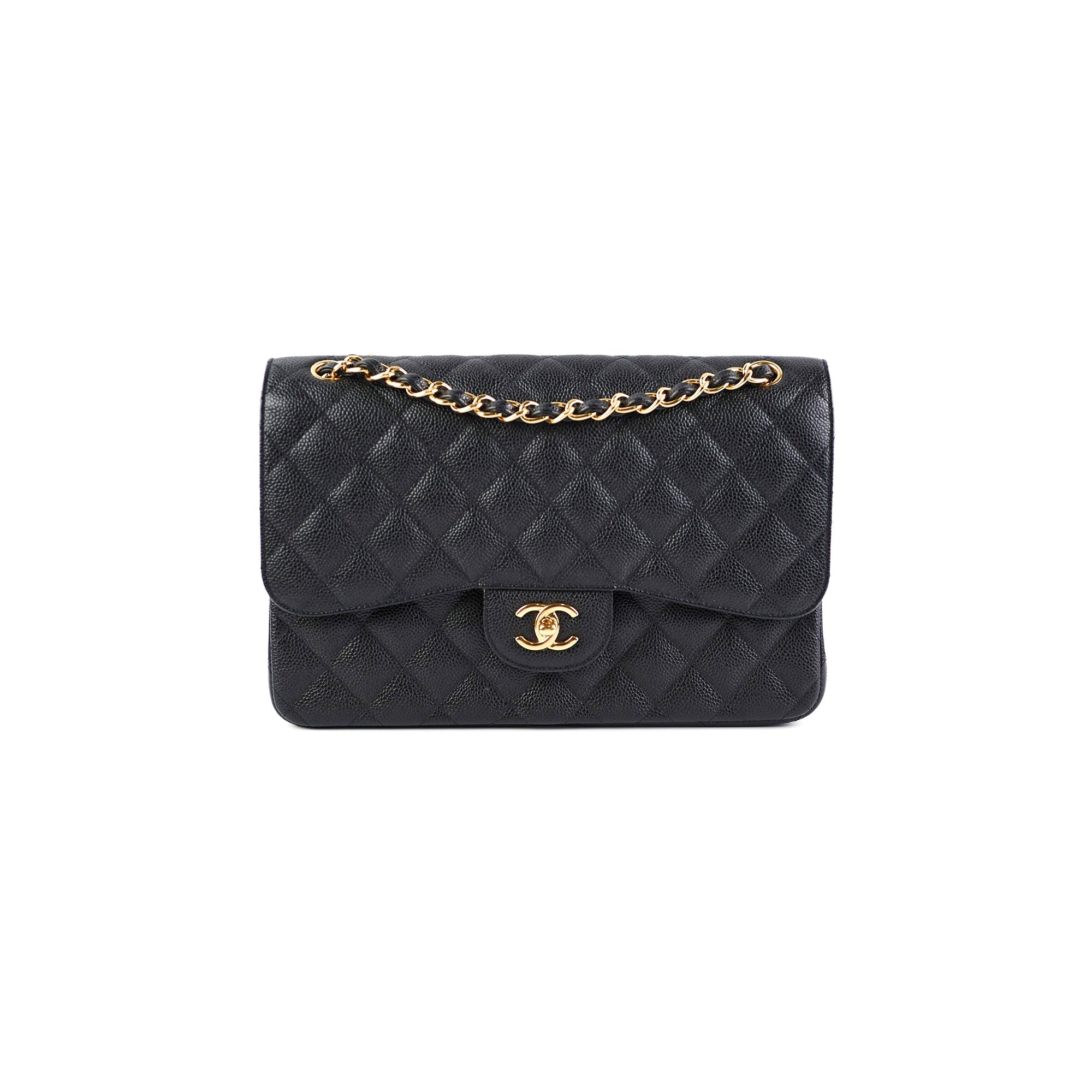 Chanel Classic Jumbo Caviar Black