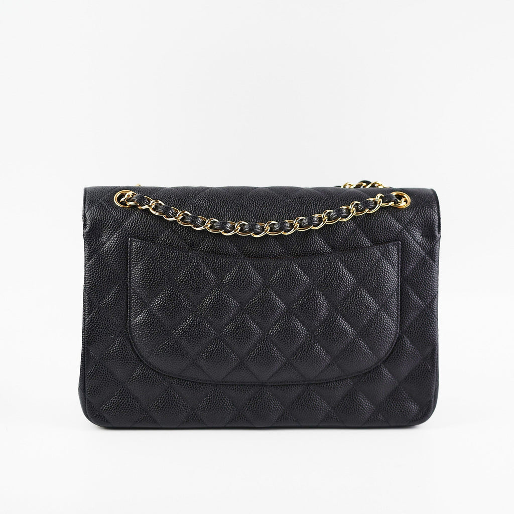 Chanel Classic Jumbo Caviar Black