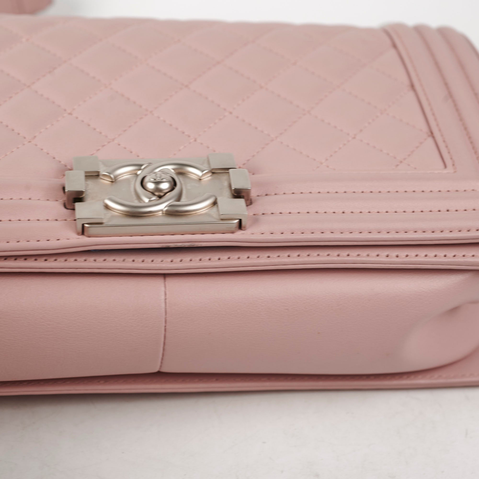 Chanel Old Medium Quilted Boy Pink 21Series