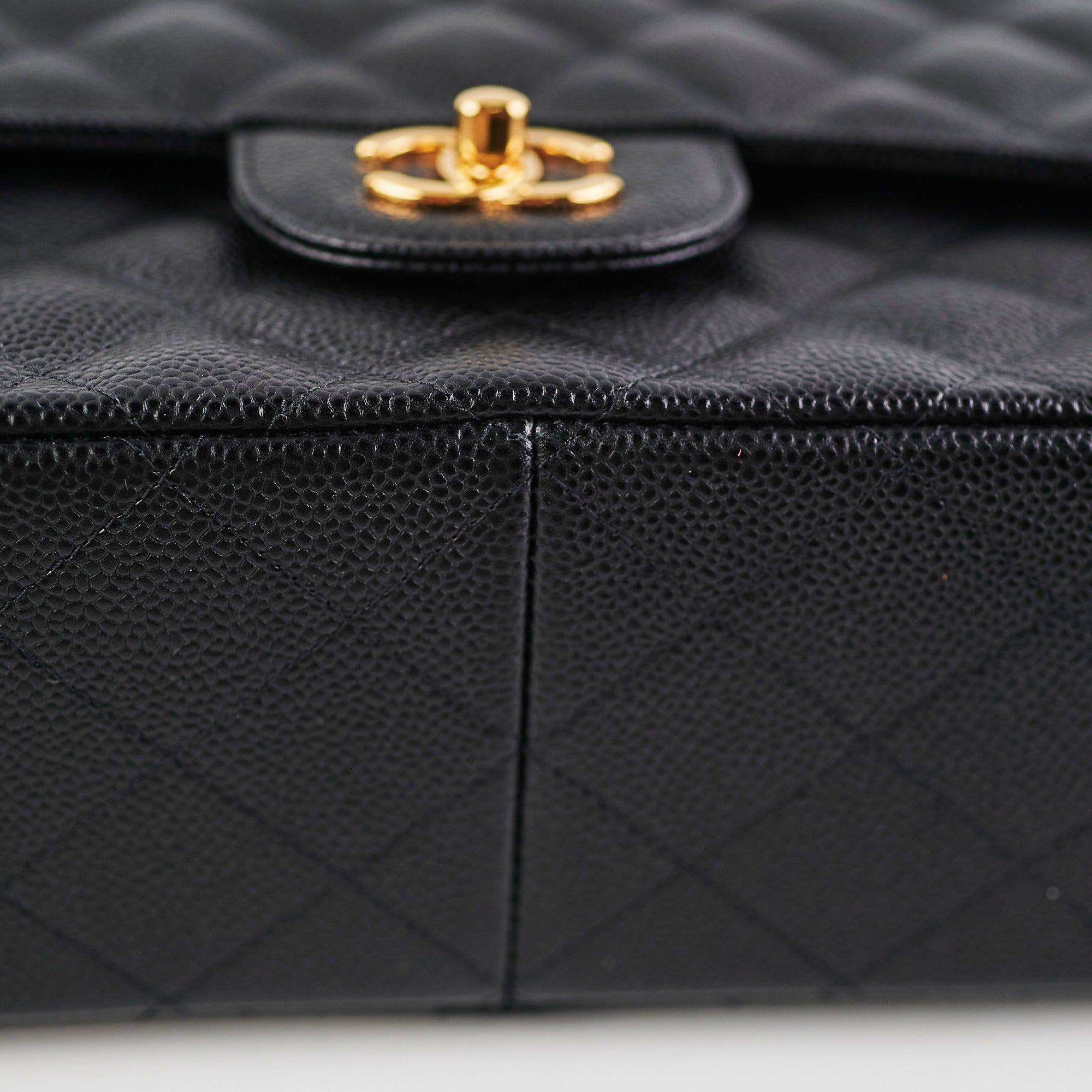 Chanel Classic Jumbo Caviar Black