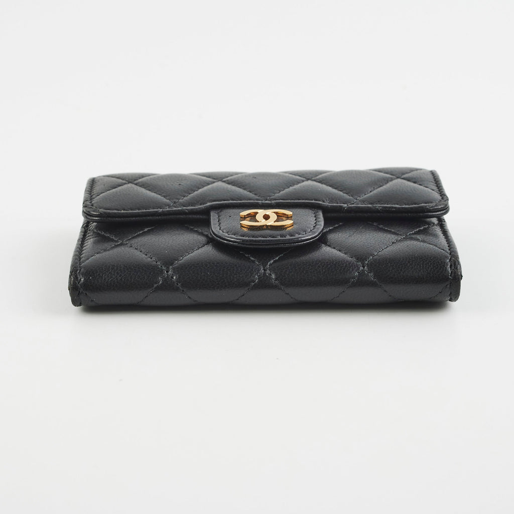 Chanel Mini Black Lambskin Cardholder