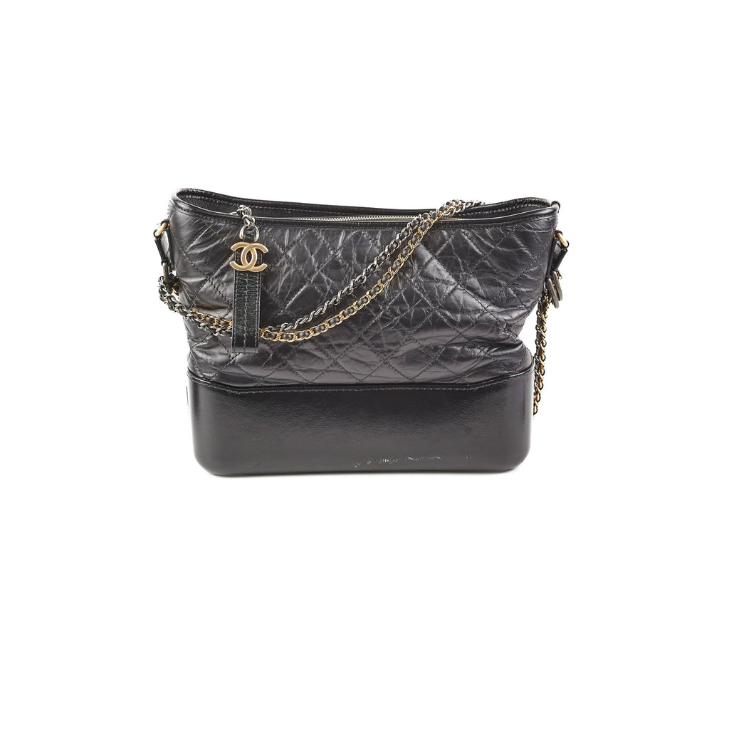 Chanel Gabriel Medium Hobo Calfskin Black