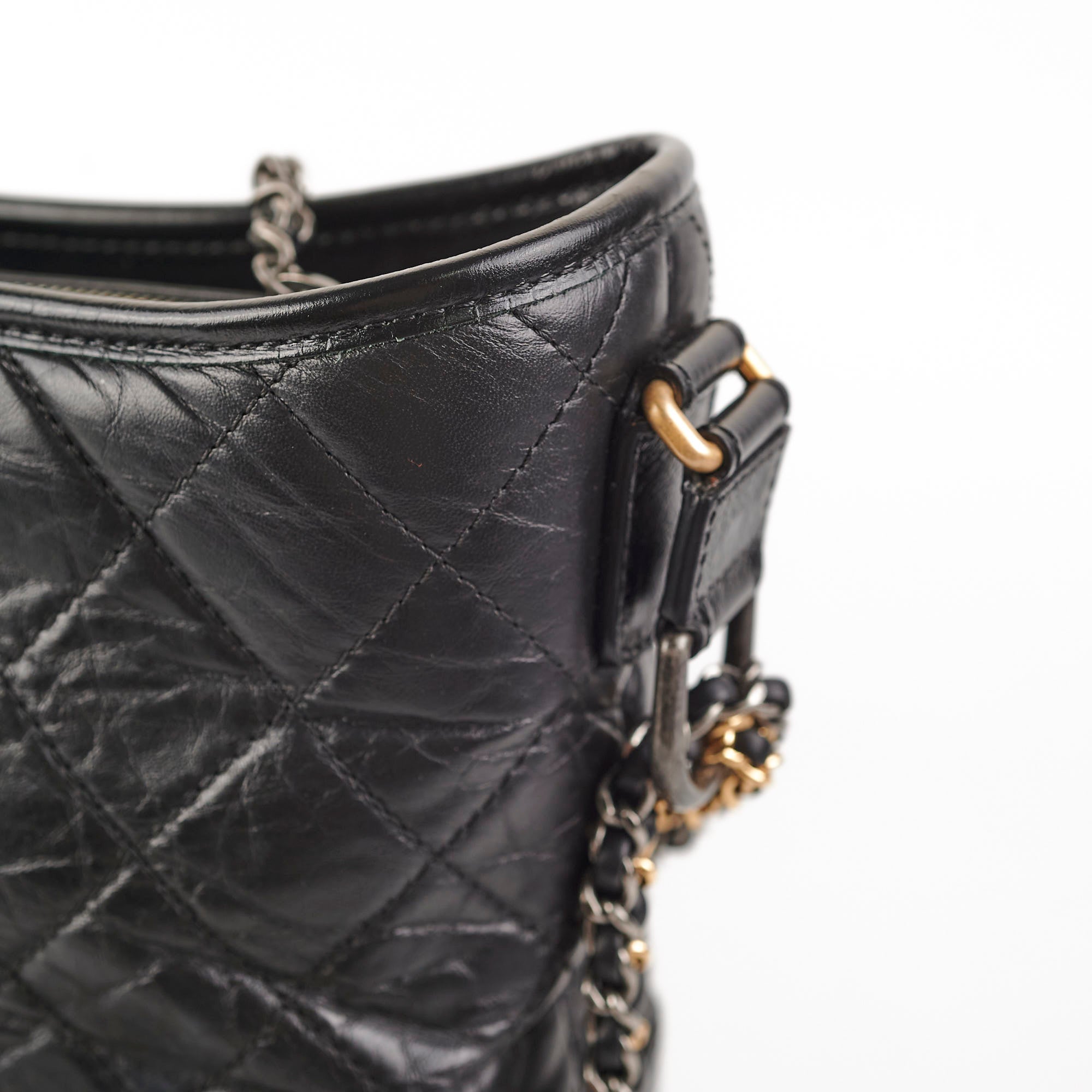 Chanel Gabriel Medium Hobo Calfskin Black