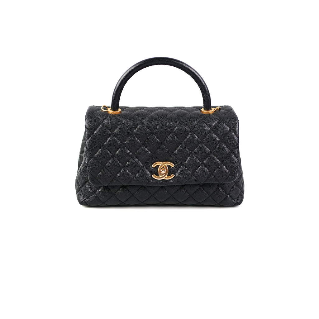 Chanel Coco Handle Caviar Medium Black