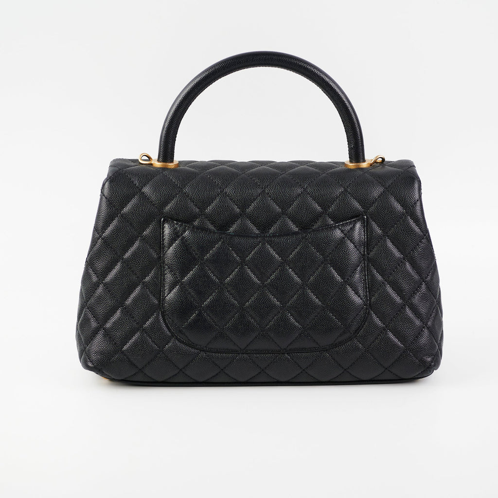 Chanel Coco Handle Caviar Medium Black