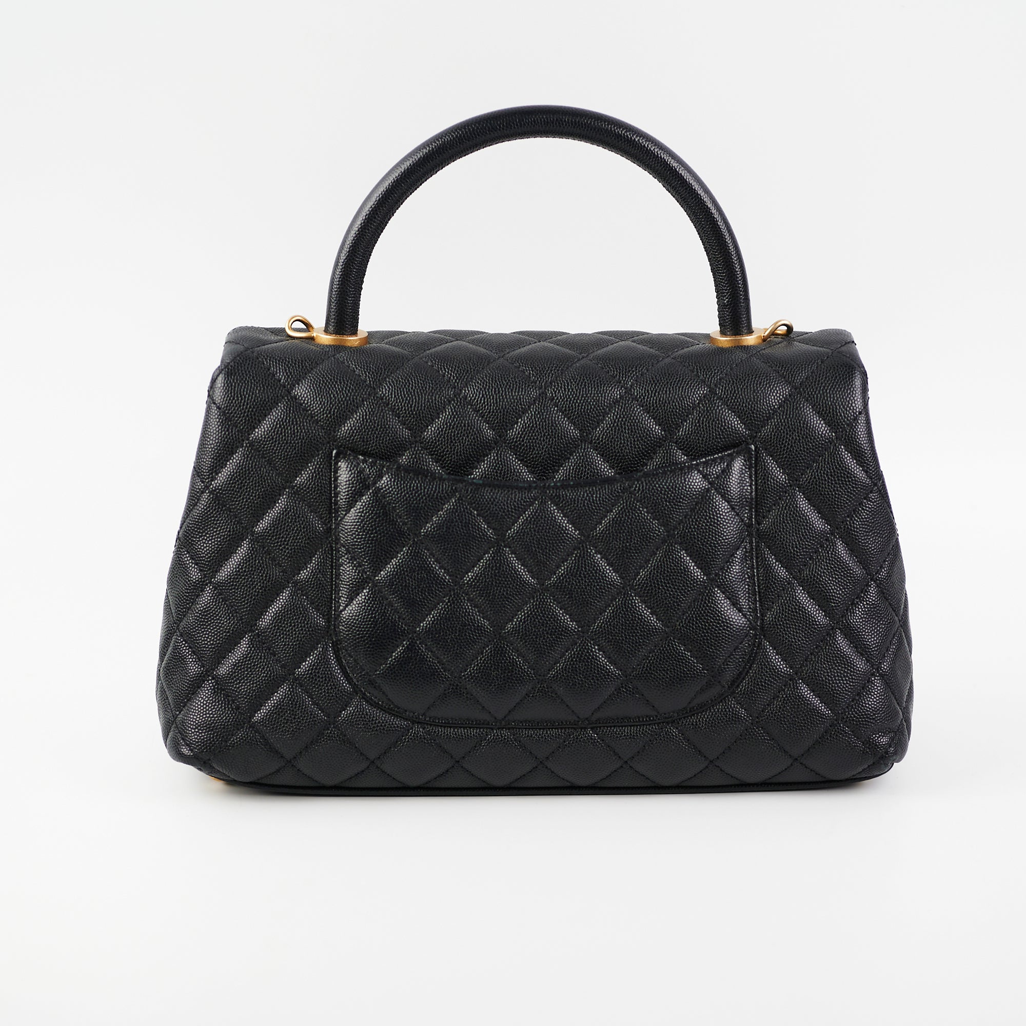 Chanel Coco Handle Caviar Medium Black