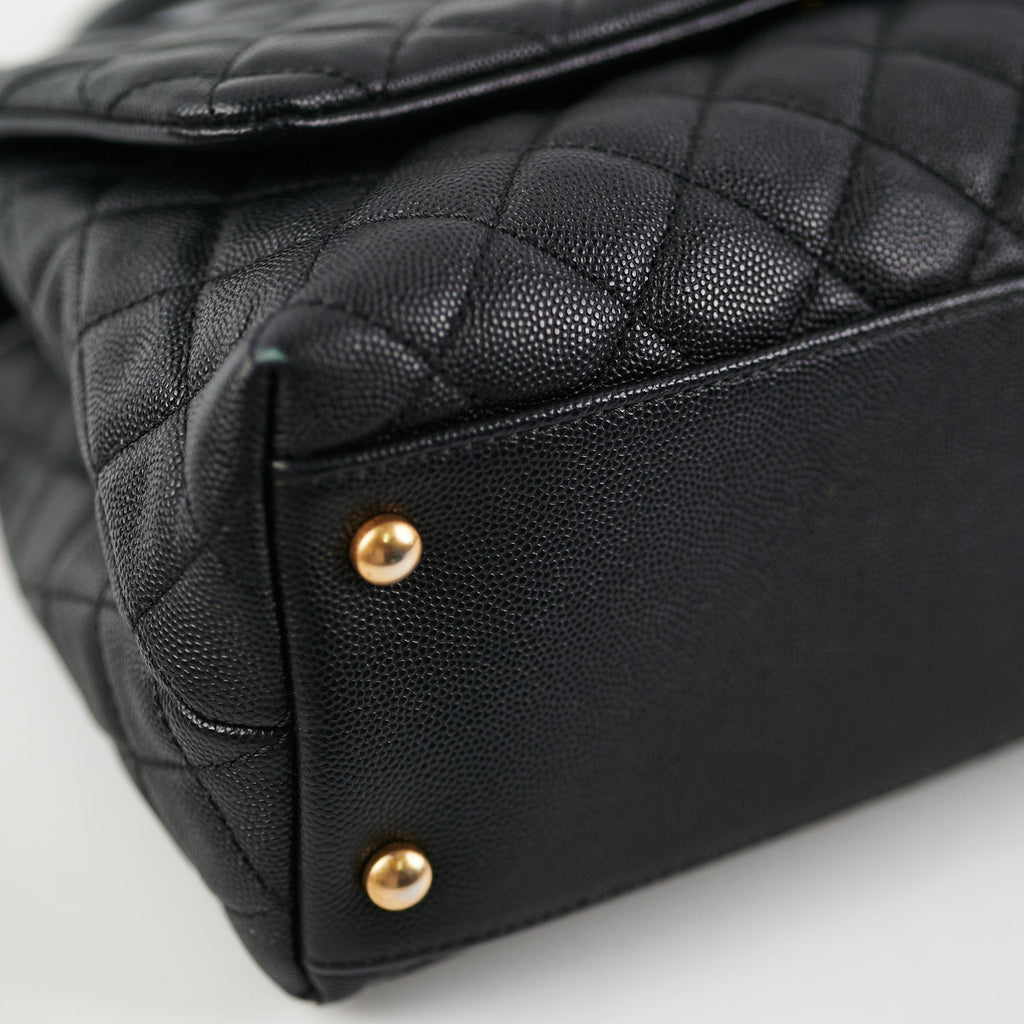 Chanel Coco Handle Caviar Medium Black