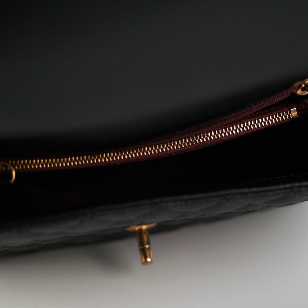Chanel Coco Handle Caviar Medium Black