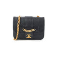 Chanel Front Chain Flap Bag Black