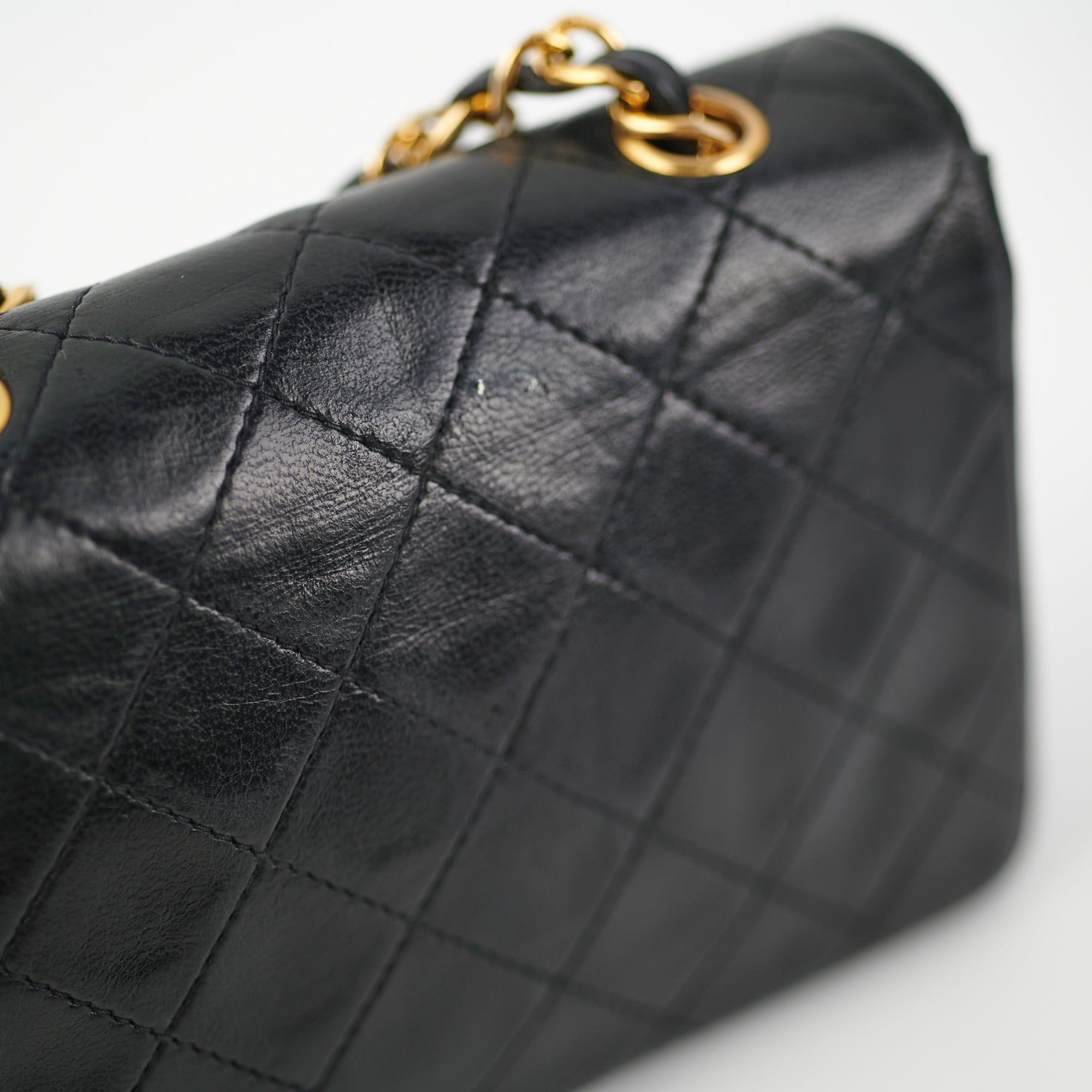 Chanel Mini Vintage Lambskin Black Flap Bag