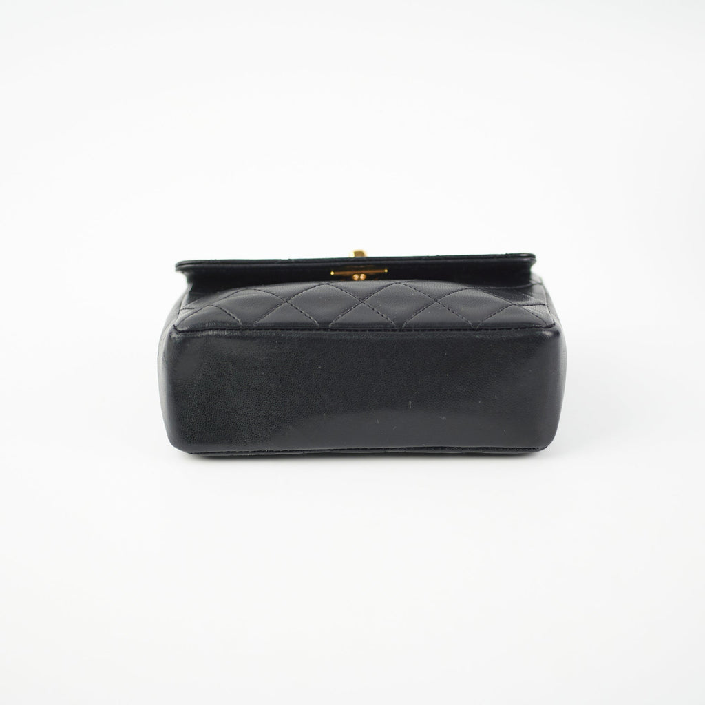 Chanel Mini Vintage Lambskin Black Flap Bag