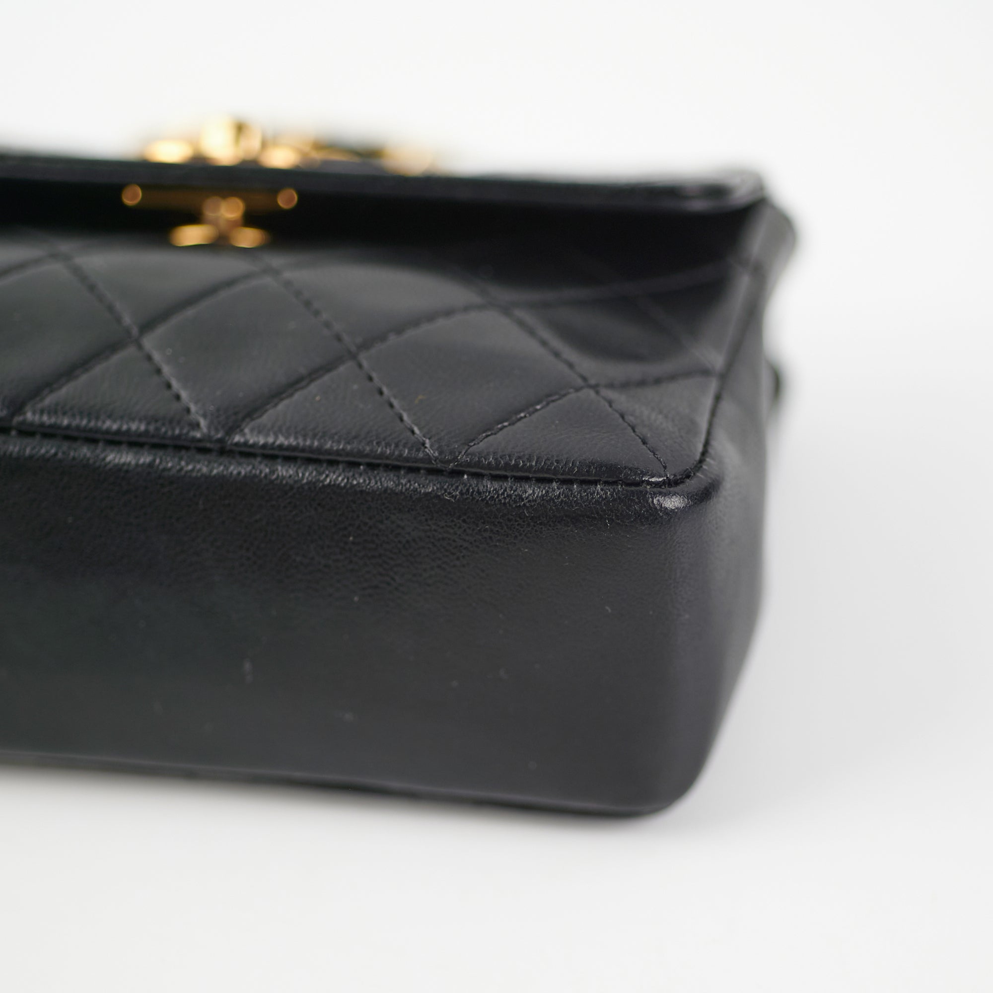 Chanel Mini Vintage Lambskin Black Flap Bag