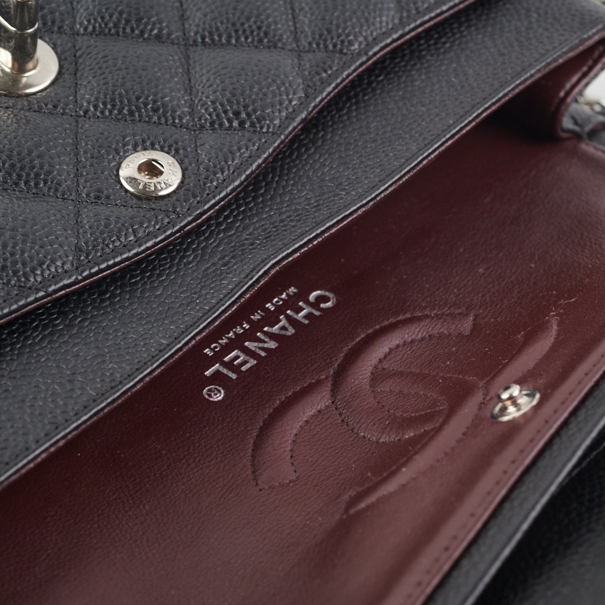 Chanel Small Quilted Caviar Classic Flap Black