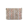 Chanel Medium O Logo Grey Pouch
