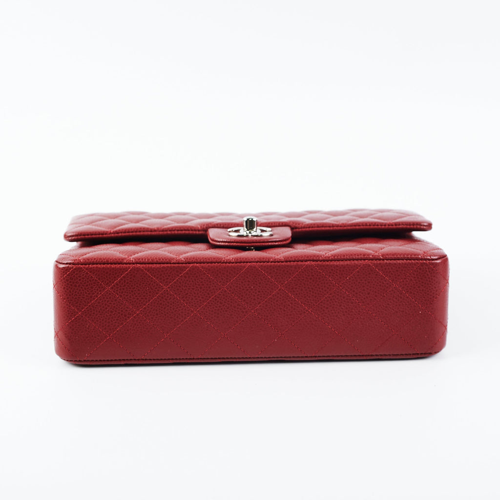 Chanel Medium/Large Caviar Double Classic Flap Red