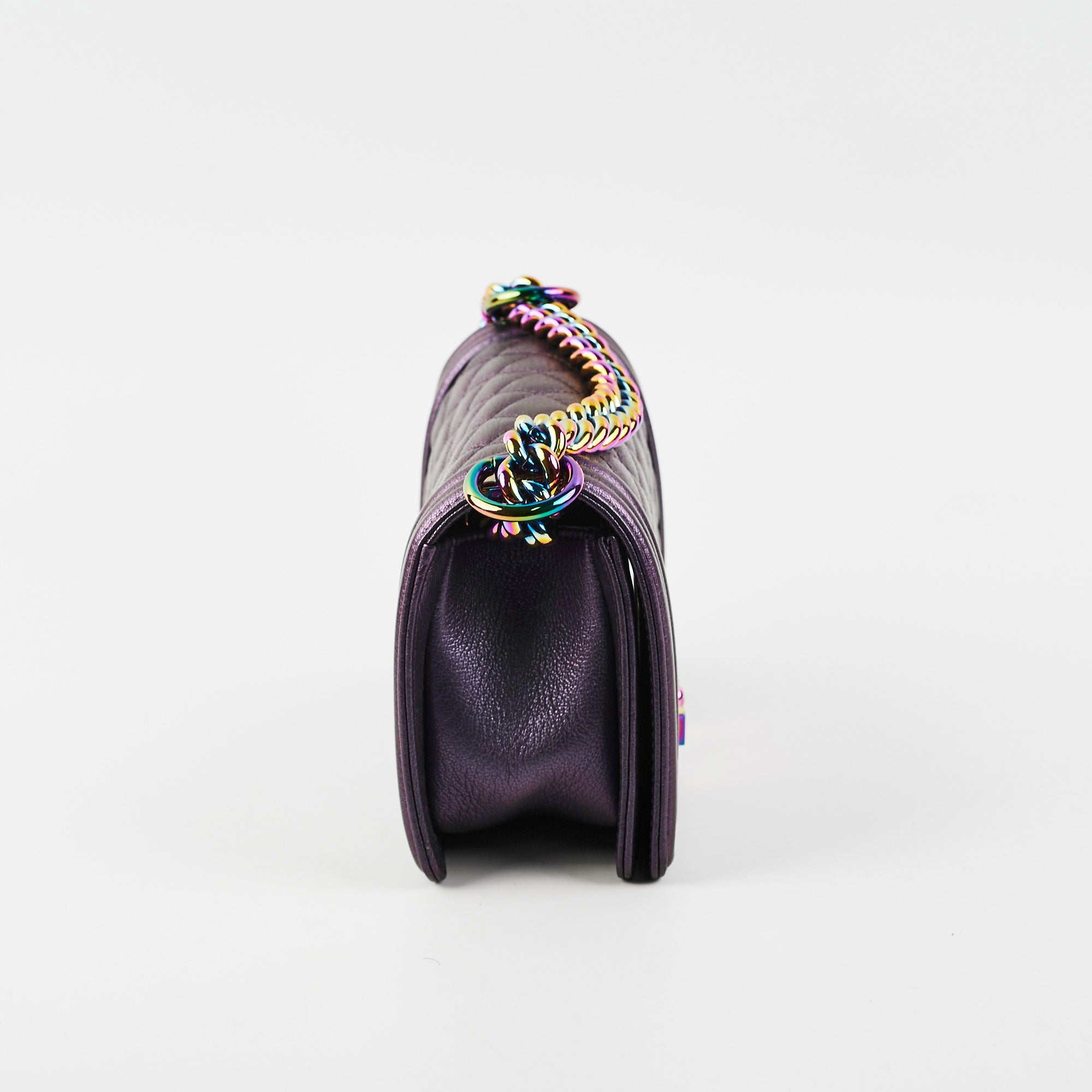 Chanel Small Boy Mermaid Iridescent Purple Shoulder Bag