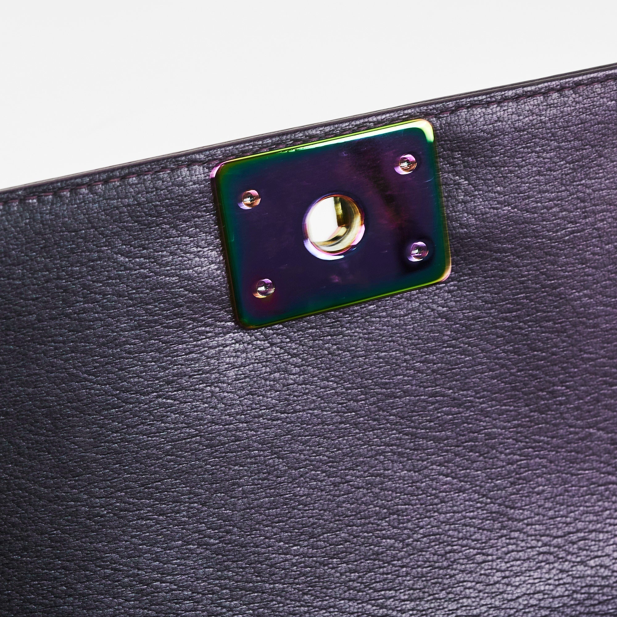 Chanel Small Boy Mermaid Iridescent Purple Shoulder Bag