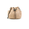 Chanel Chevron Beige Bucket Bag