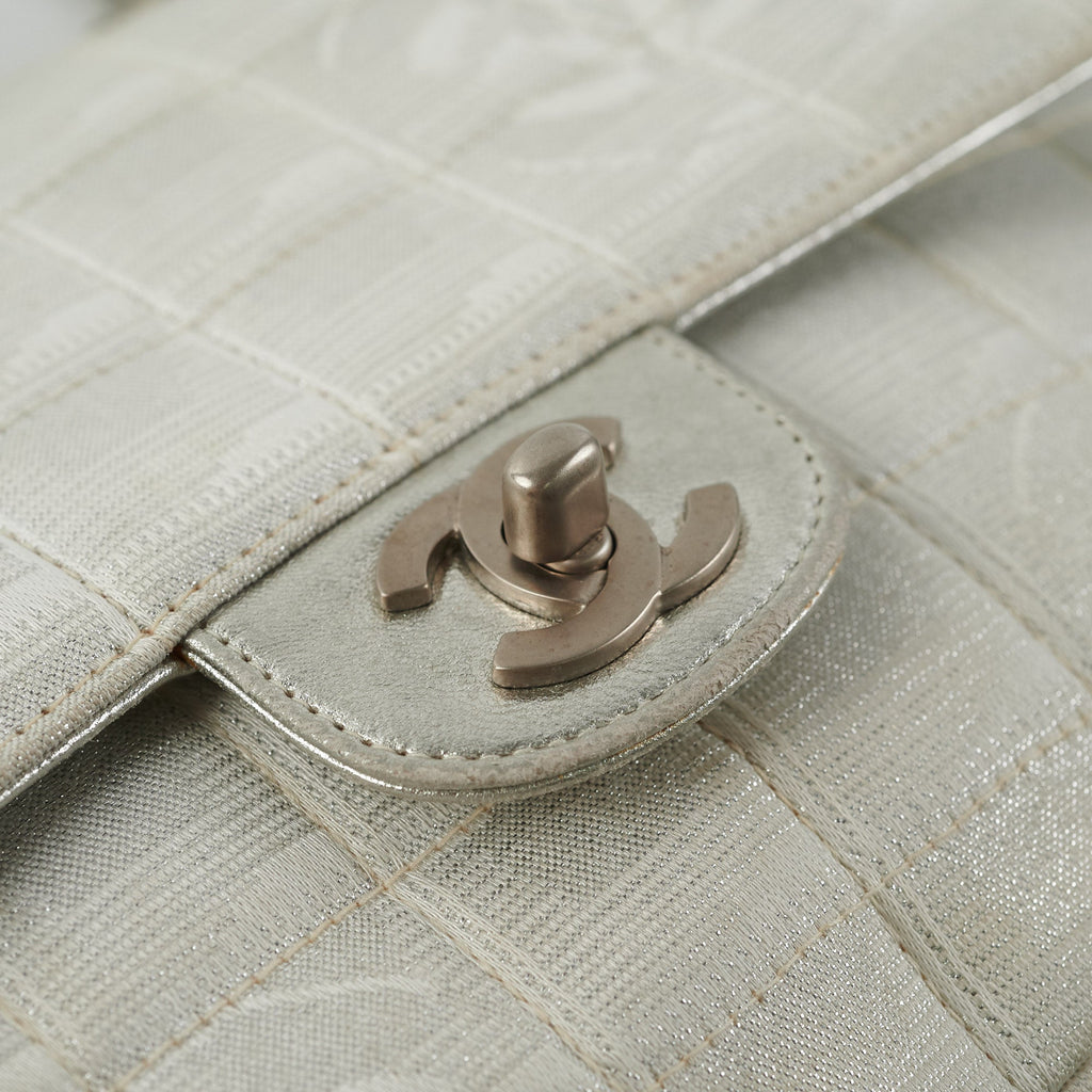 Chanel New Travel Line Chain Shoulder Bag Silver