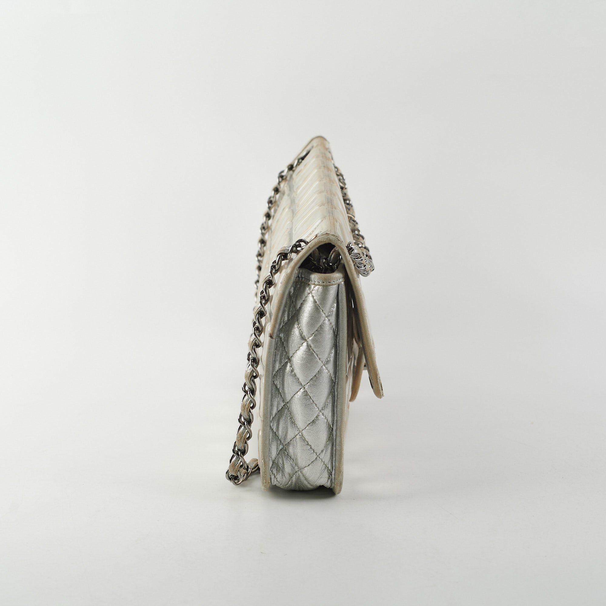 Chanel CC Turnlock Ice Cube Flap Silver