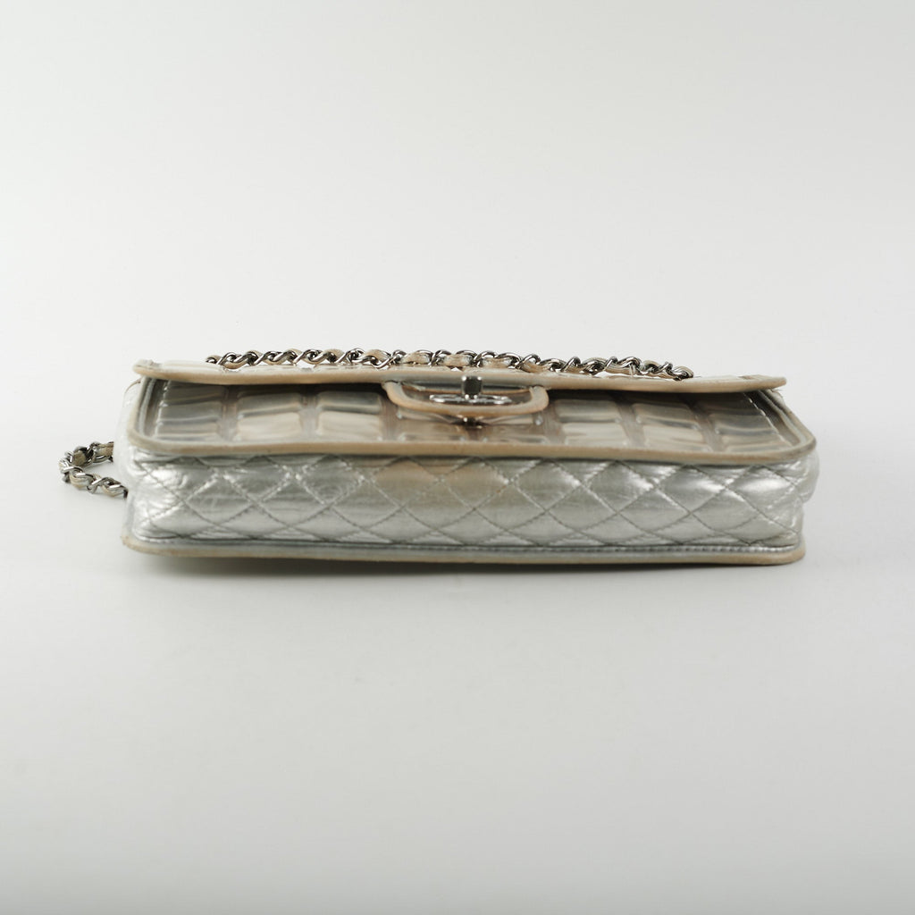 Chanel CC Turnlock Ice Cube Flap Silver