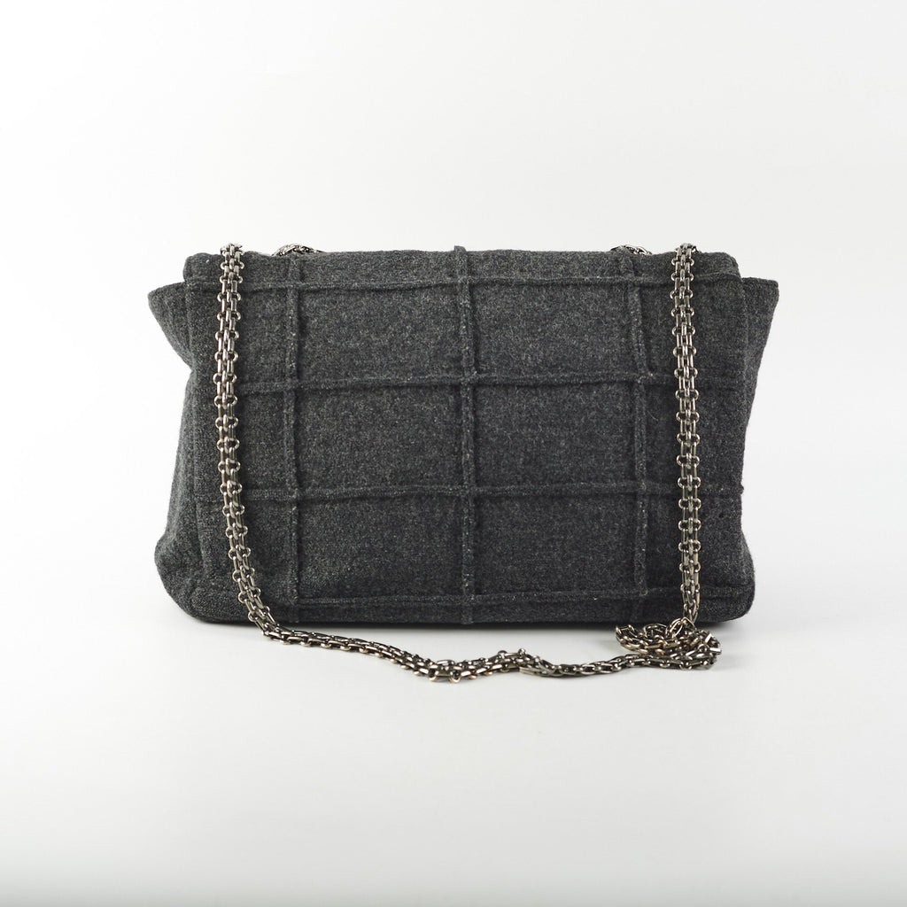 Chanel 2.55 Panelled Shoulder Bag Anthracite Grey