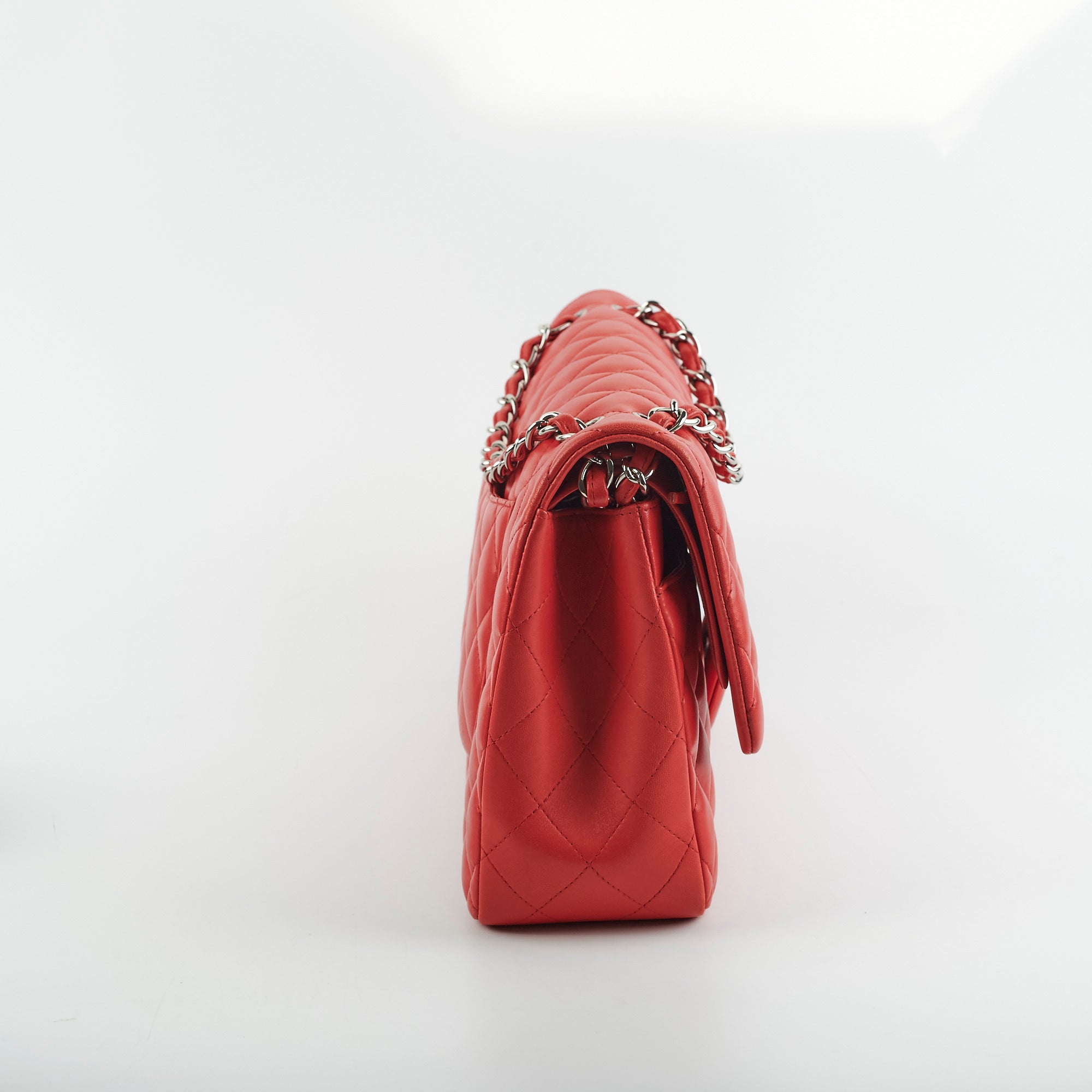 Chanel Jumbo Lambskin Red