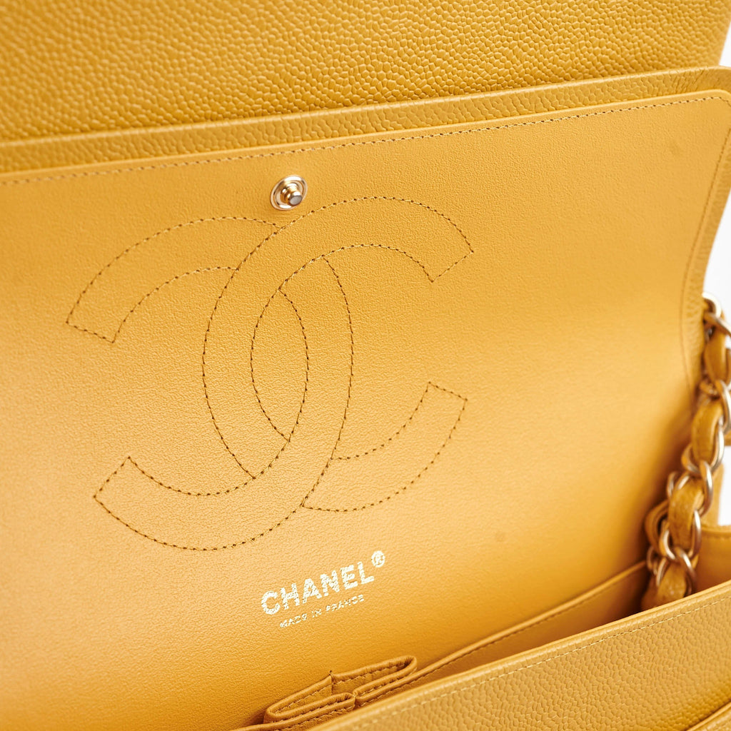 Chanel Classic Jumbo Flap Caviar Yellow - Series 21