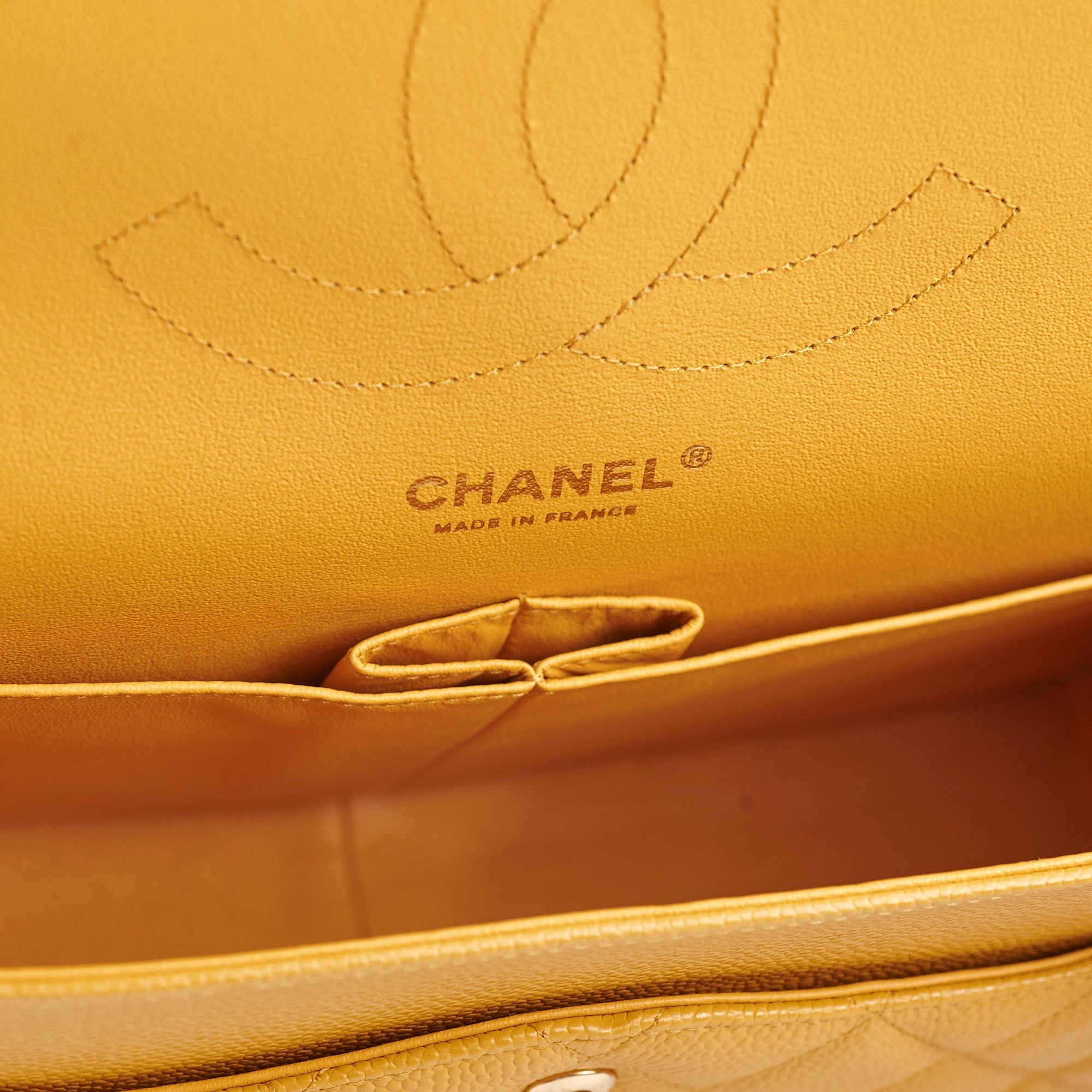 Chanel Classic Jumbo Flap Caviar Yellow - Series 21