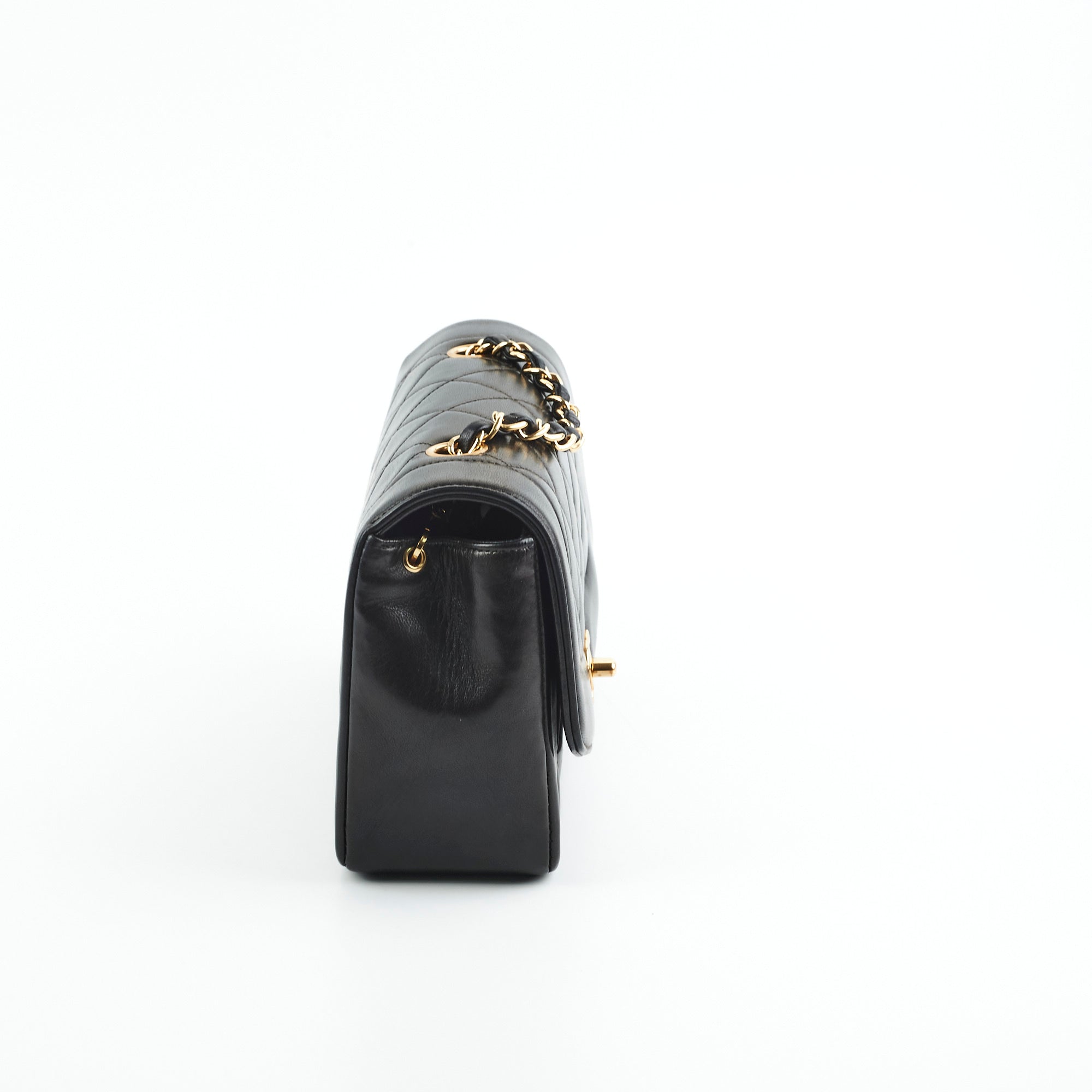 Chanel Small Vintage Diana Lambskin Black