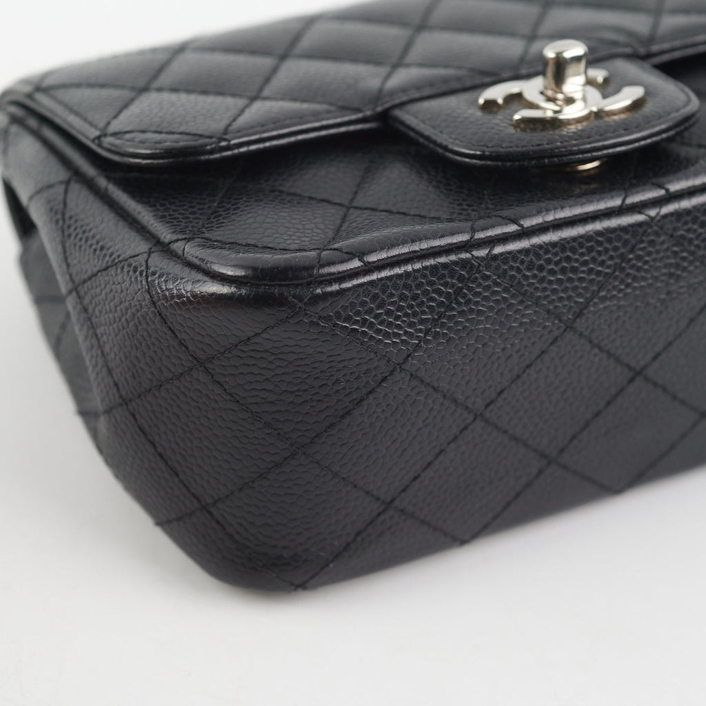Chanel Caviar Mini Square Bag Black