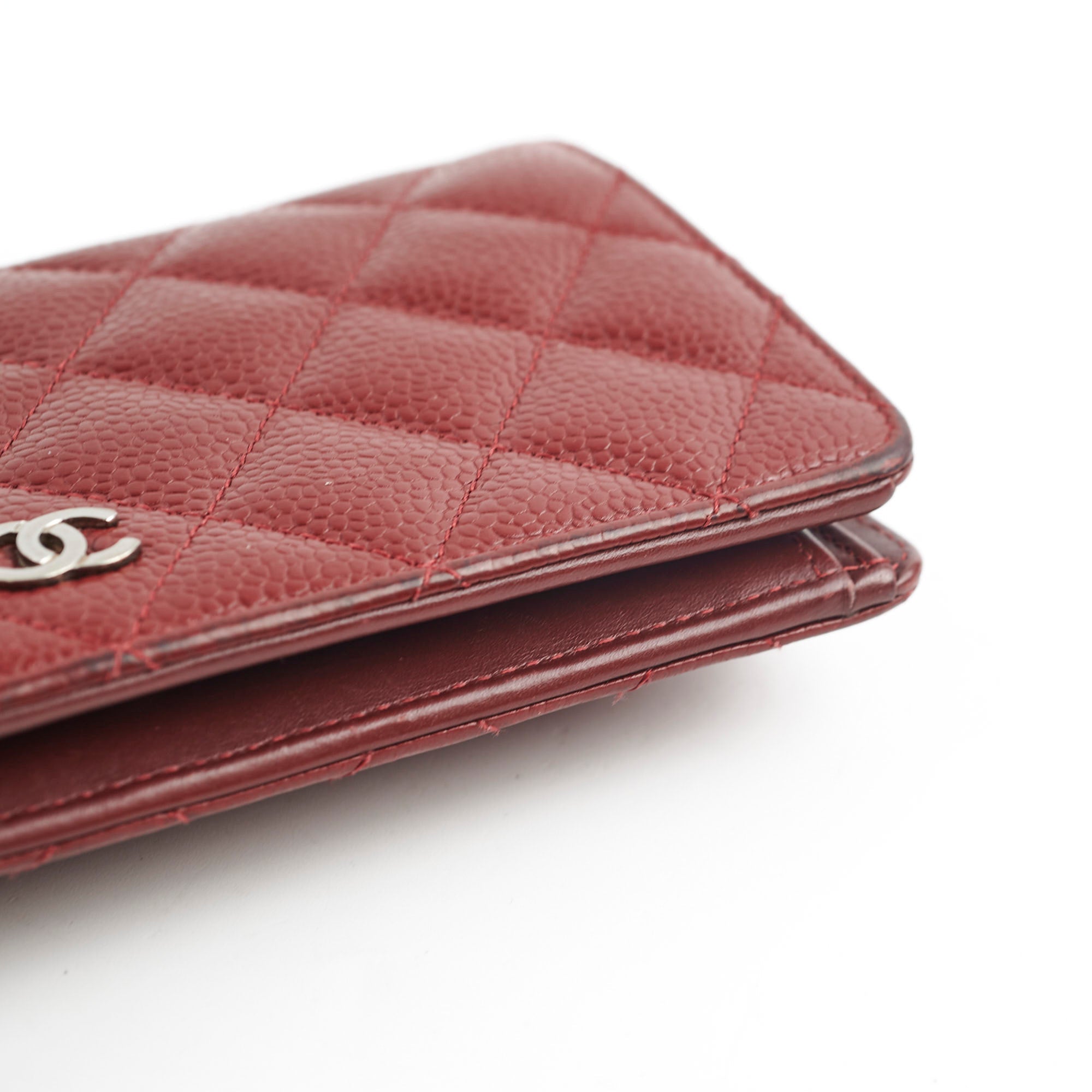 Chanel Long Wallet Red Caviar - Series 18