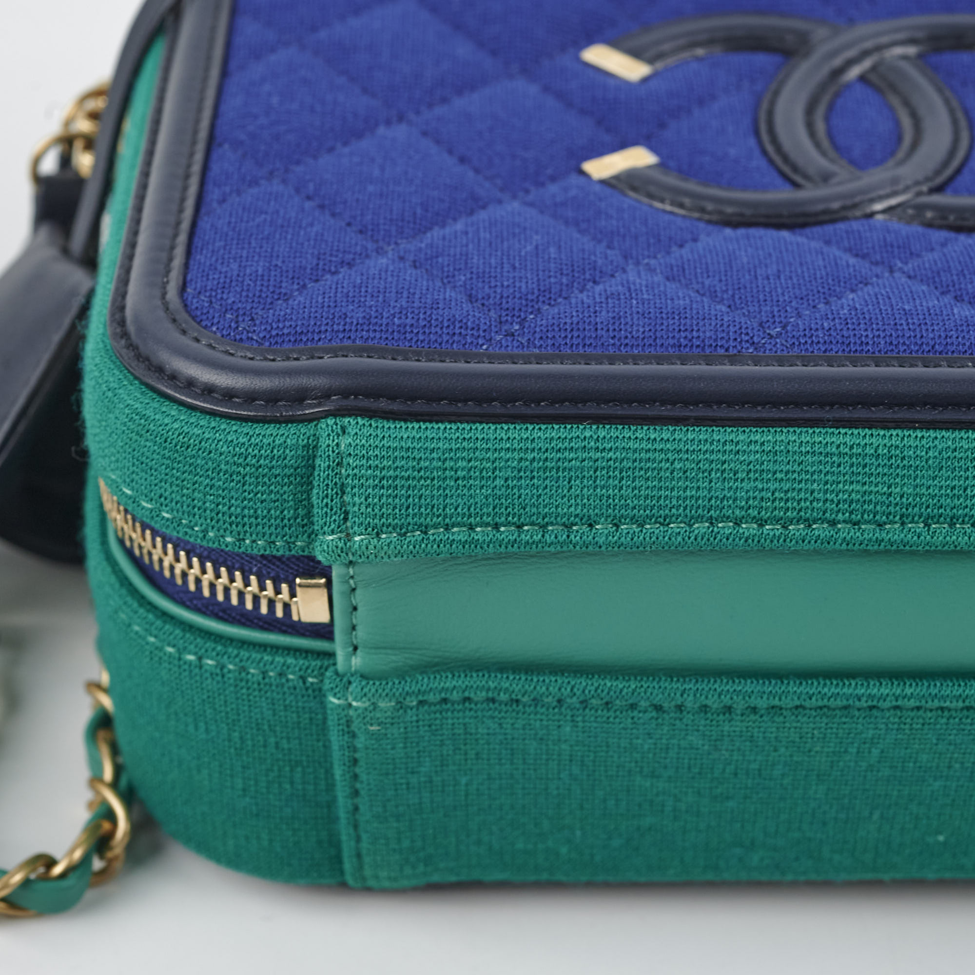 Chanel Filgree Medium Vanity Green/Blue