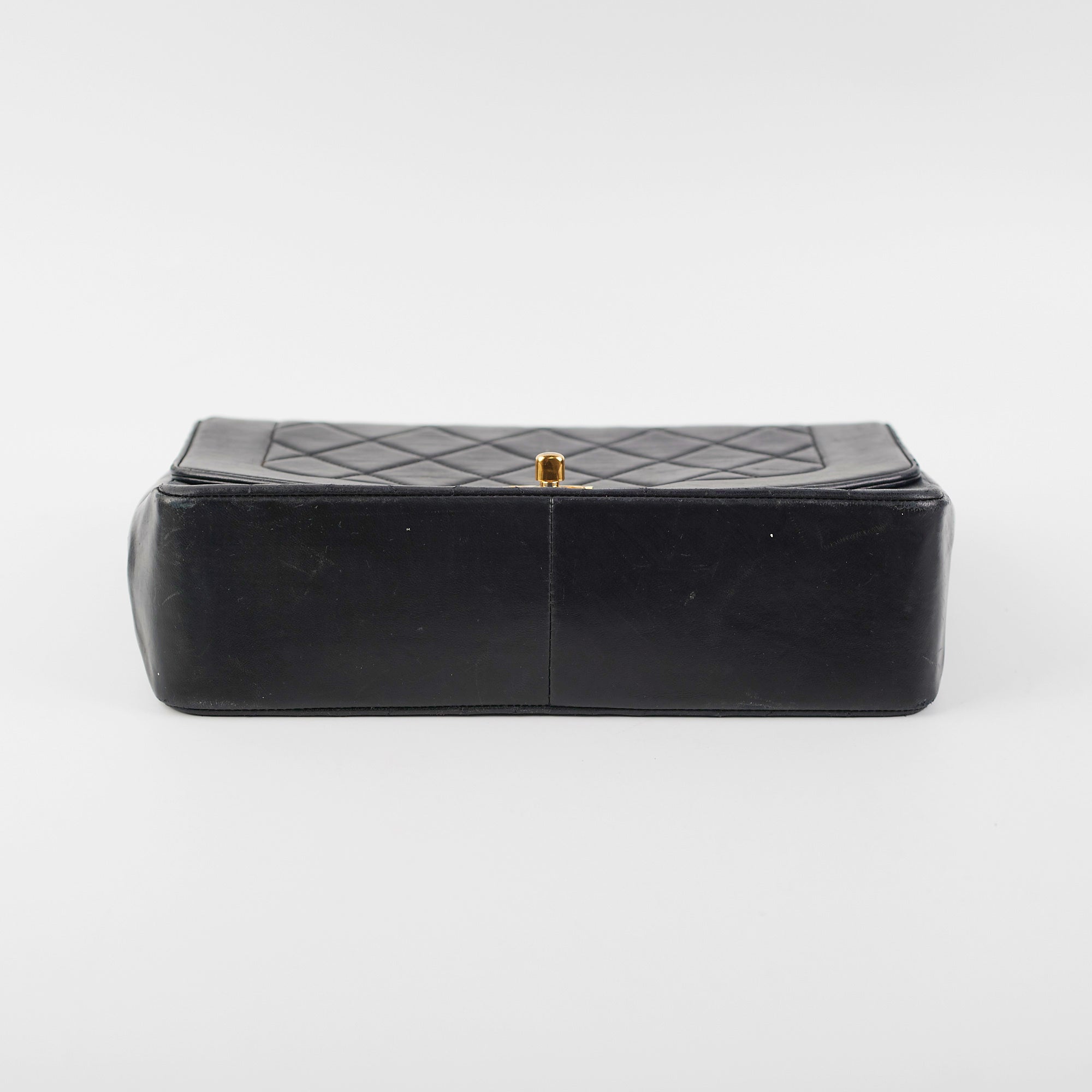 Chanel Vintage Medium Diana Lambskin Black Bag