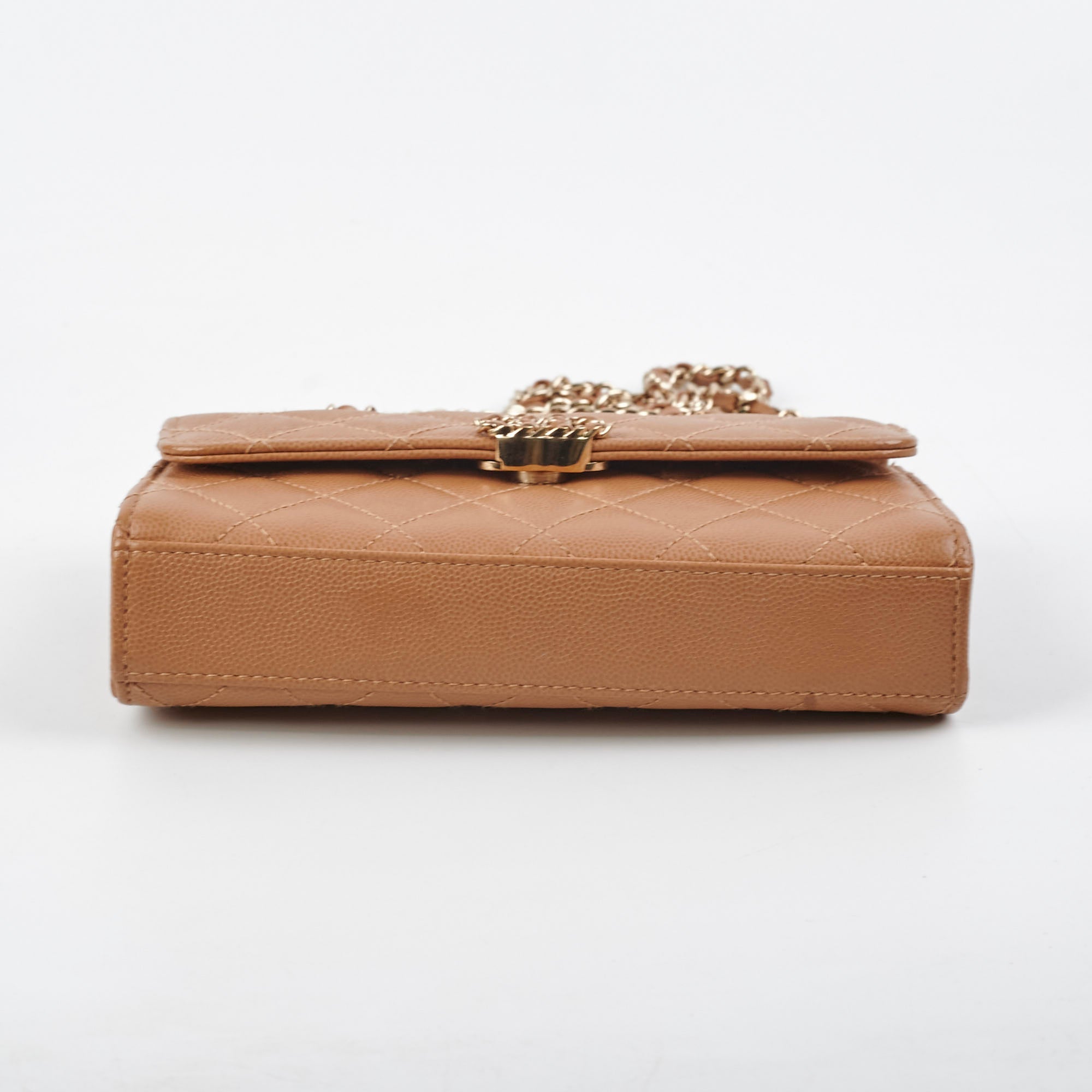 Chanel Kelly Top Handle Dark Beige Caviar
