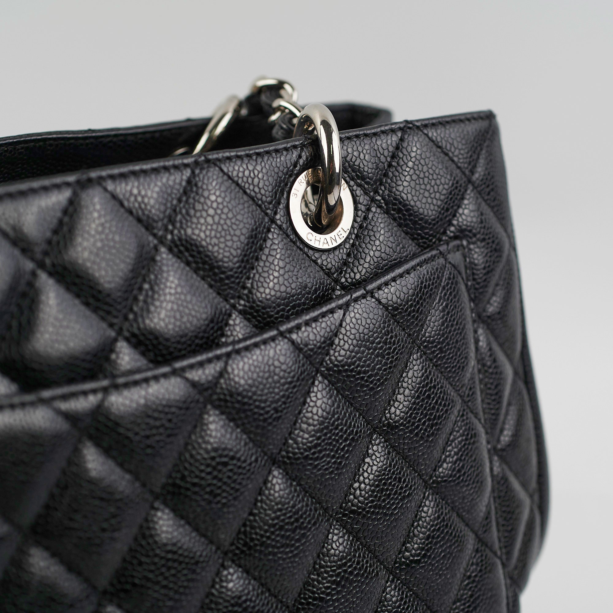 Chanel Grand Shopping Tote GST Caviar Black Shoulder Bag